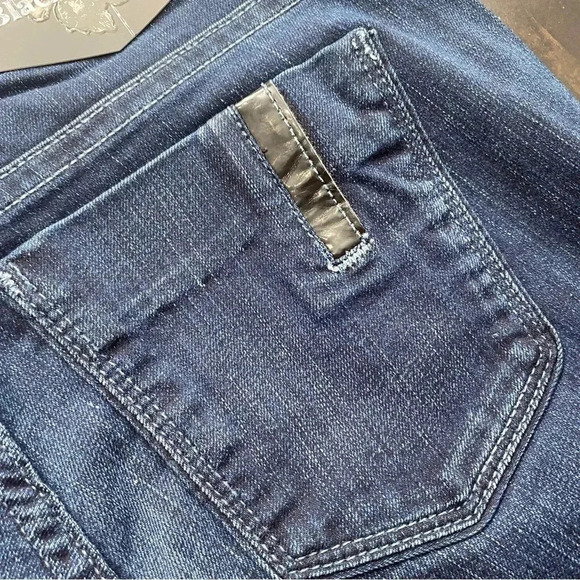 BLACK ORCHID Women's Zip Pocket Skinny Boot Cut Blue Jeans Sz 24 Denim NWT. - Picture 11 of 13
